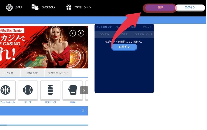 ビーベットの登録方法１