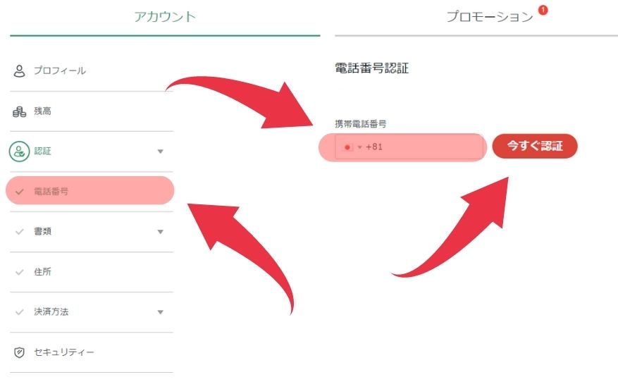 テッドベットカジノのKYC方法２