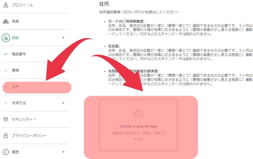 テッドベットカジノのKYC方法４